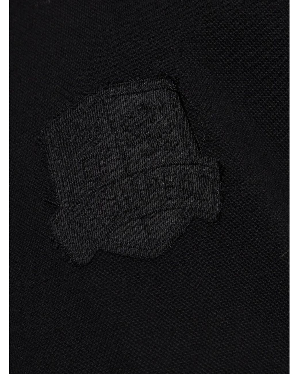 DSquared² Black Embroidered-Badge Cotton T-Shirt for men