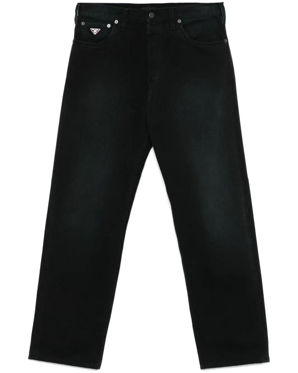 Prada Black Straight Leg Tapered Jeans Clothing for men