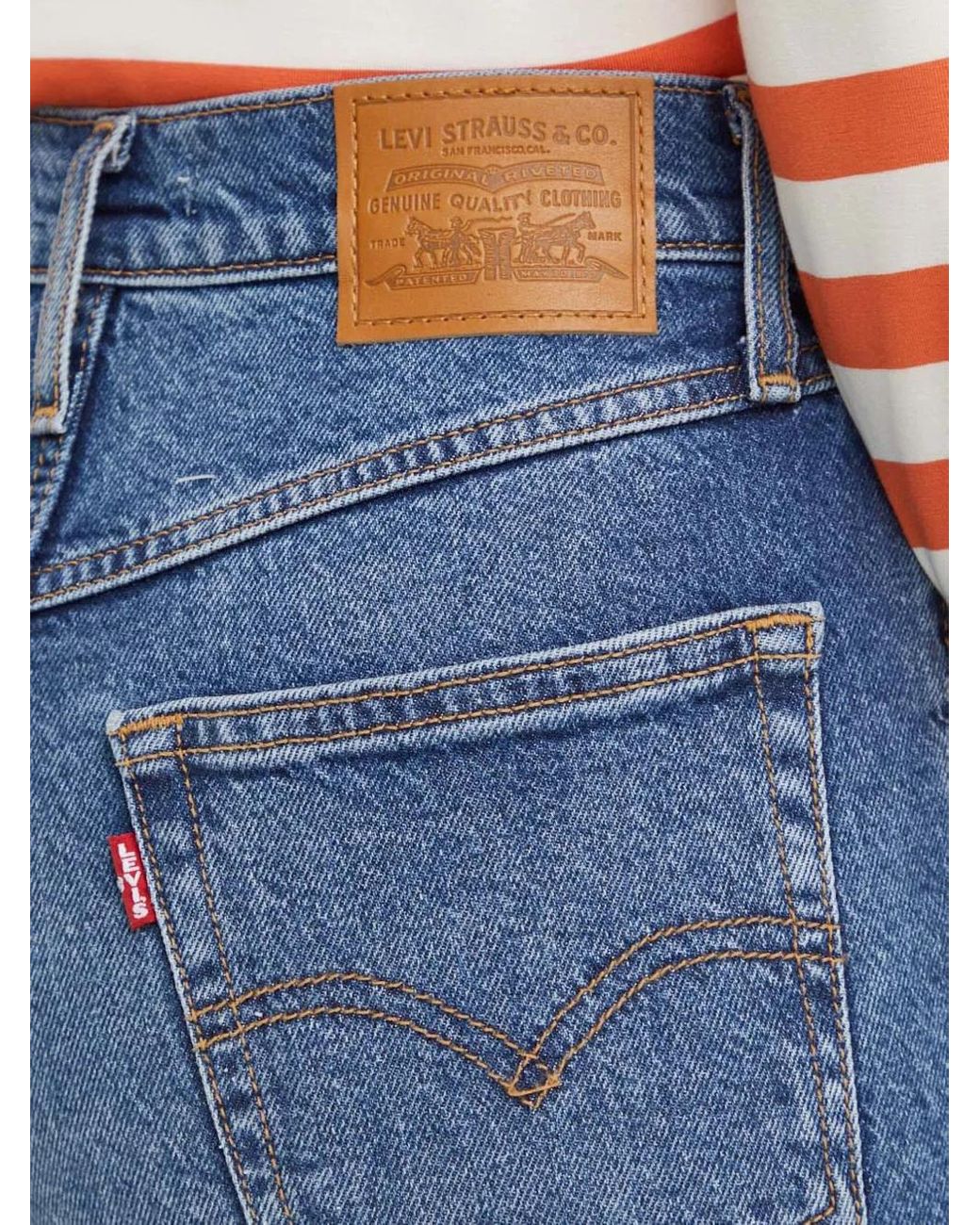 Levi's Blue 80's Mom Five-Pocket Jeans