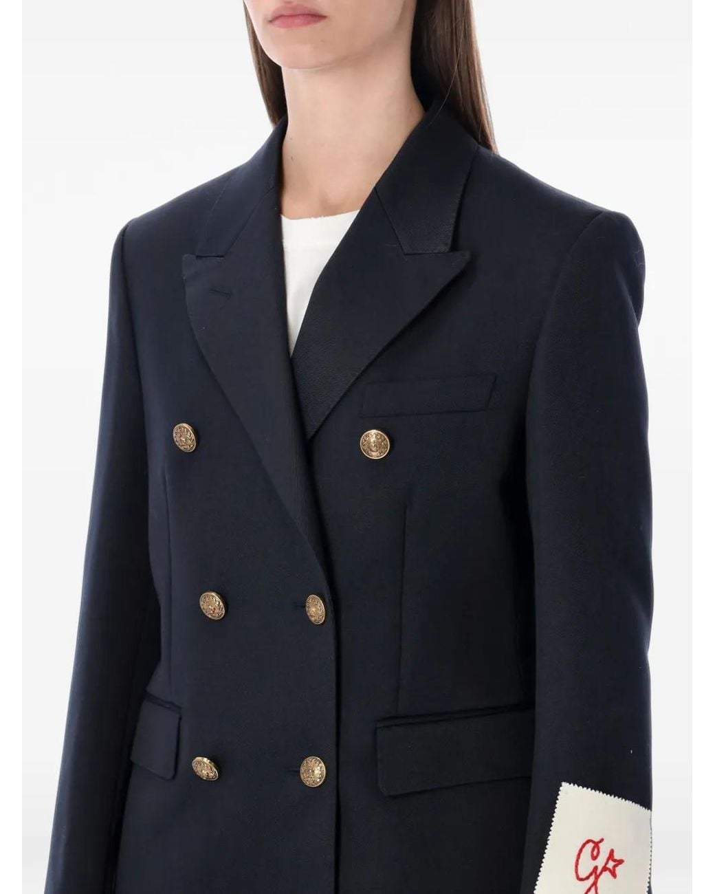 Golden Goose Deluxe Brand Black Double-Breasted Dark Blazer