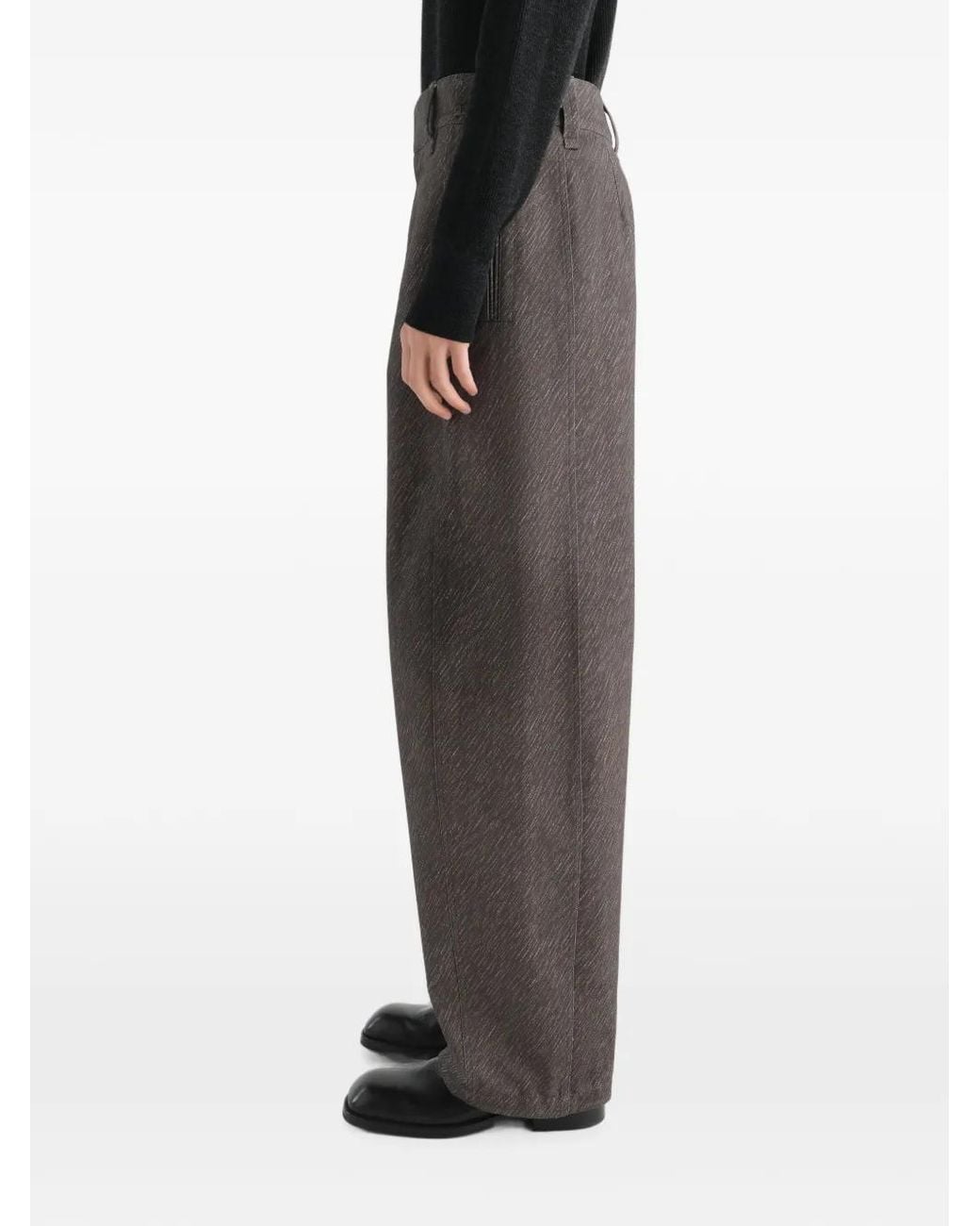 Lemaire Gray Maxi Pants for men