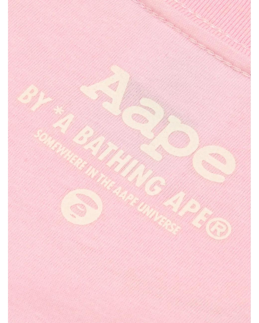 Aape By A Bathing Ape Pink Heart-Motif T-Shirt