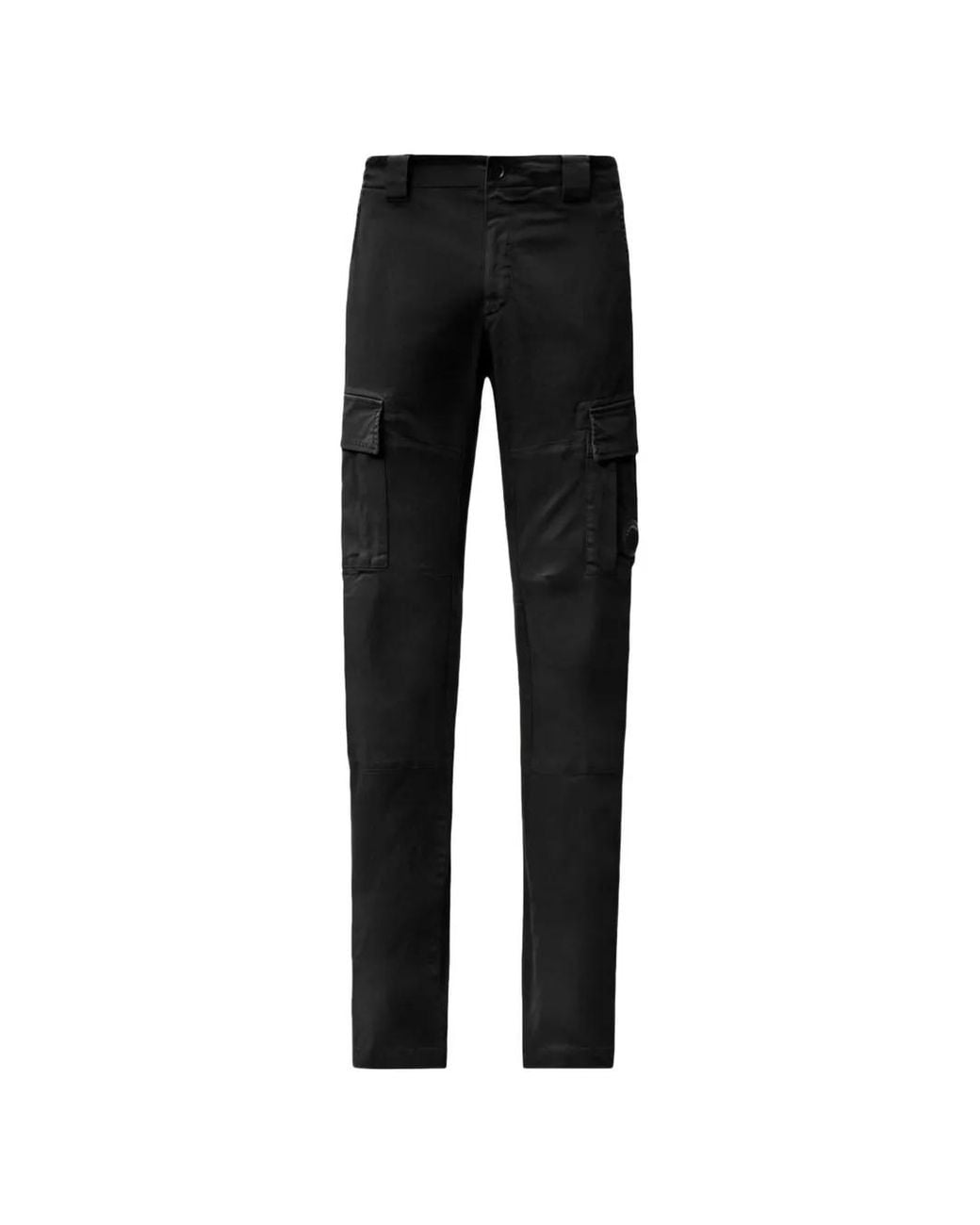 C P Company Black Lens-Detail Cargo Pants for men