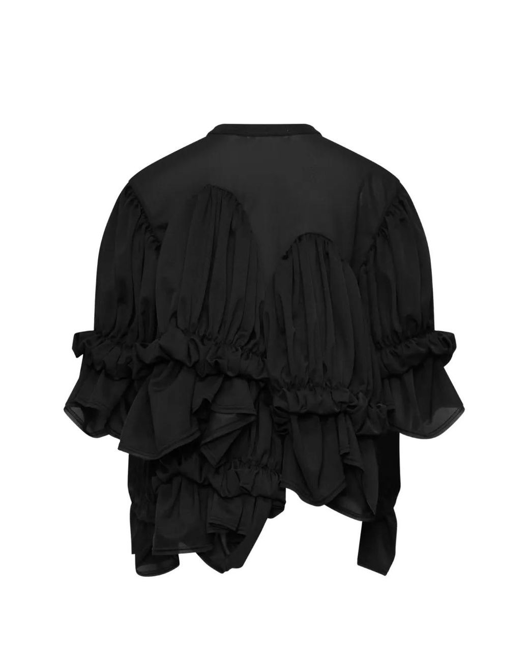 Comme des Garçons Black Ruffled Layered Blouse