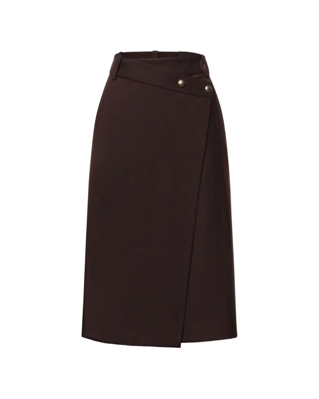 Pinko Brown Polyester Viscose Skirt
