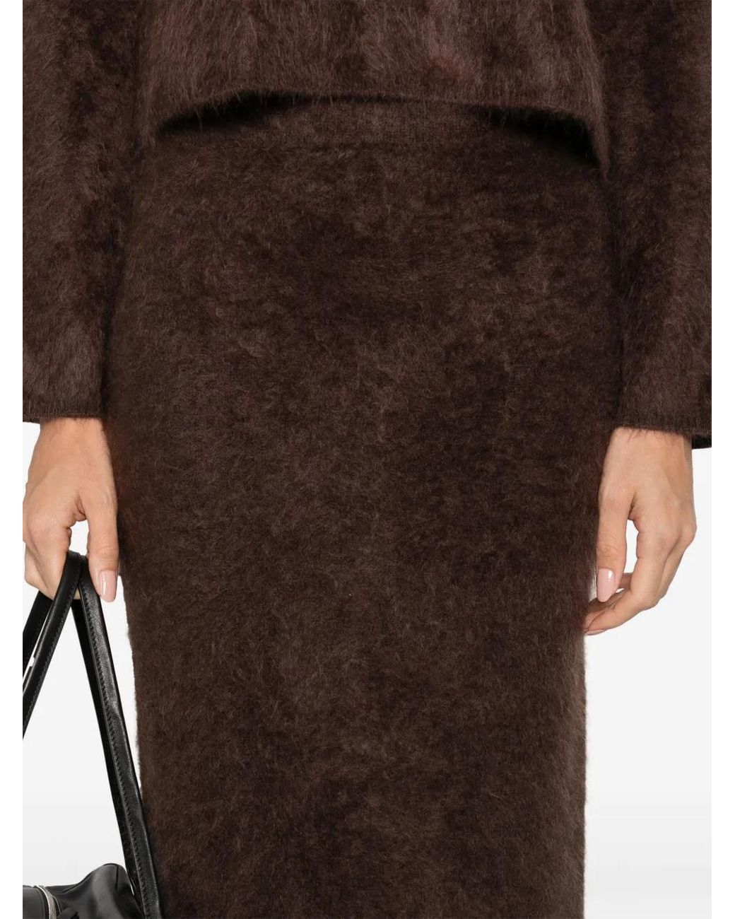 Soft Goat Brown Cashmere Skirt