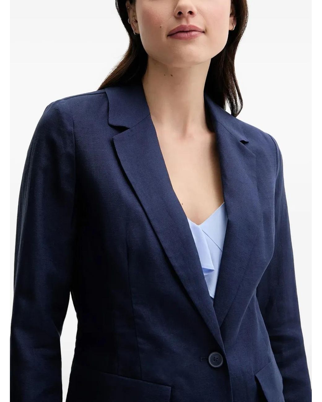 Benetton Blue Buttoned Blazer