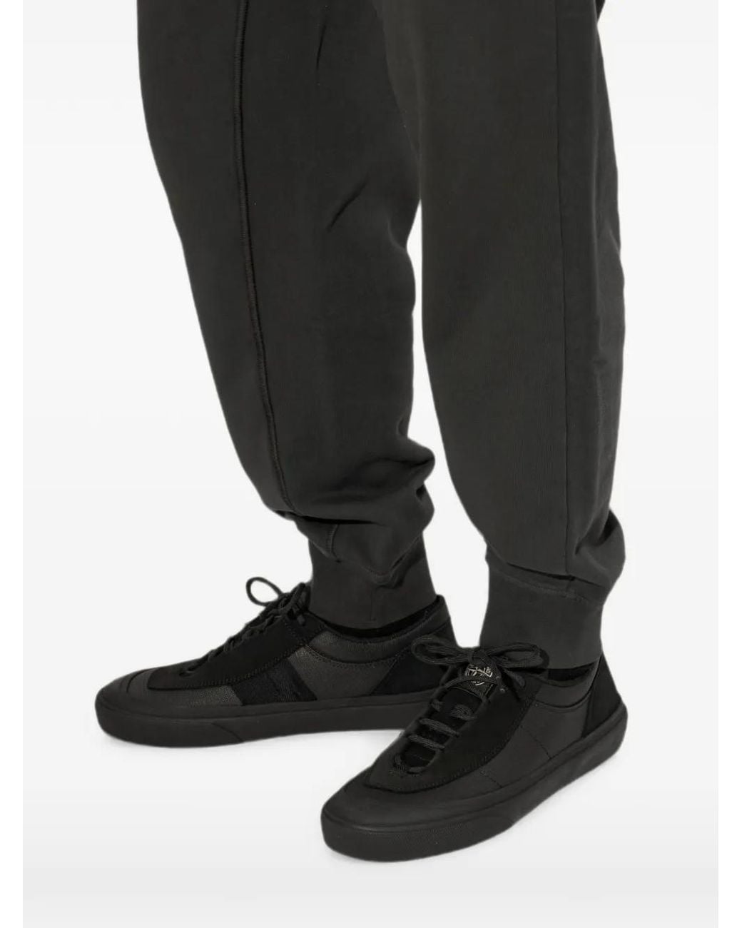 Stone Island Black S100020 Canvas Suede Trainers for men