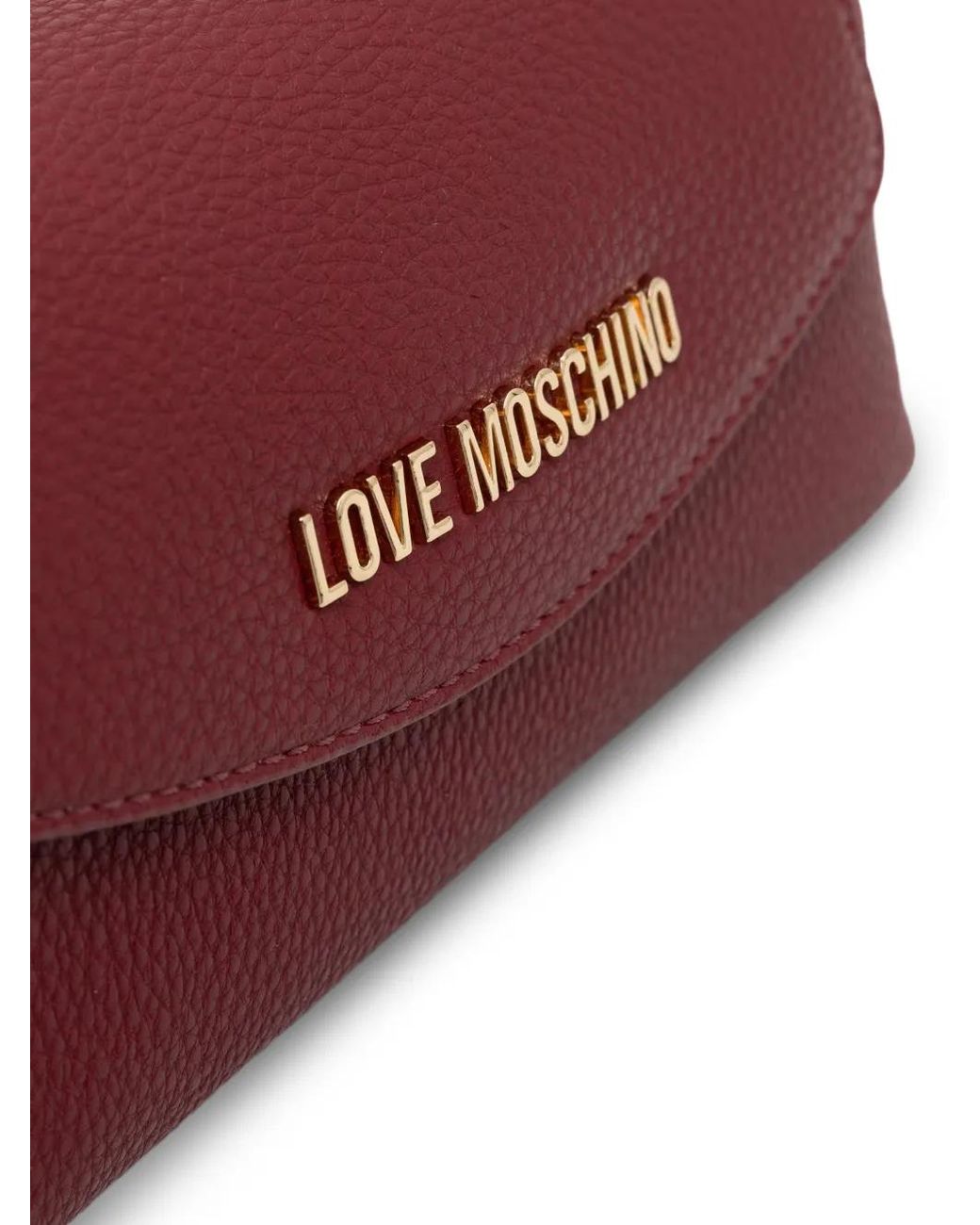 Love Moschino Purple Logo-Lettering Cross Body Bag