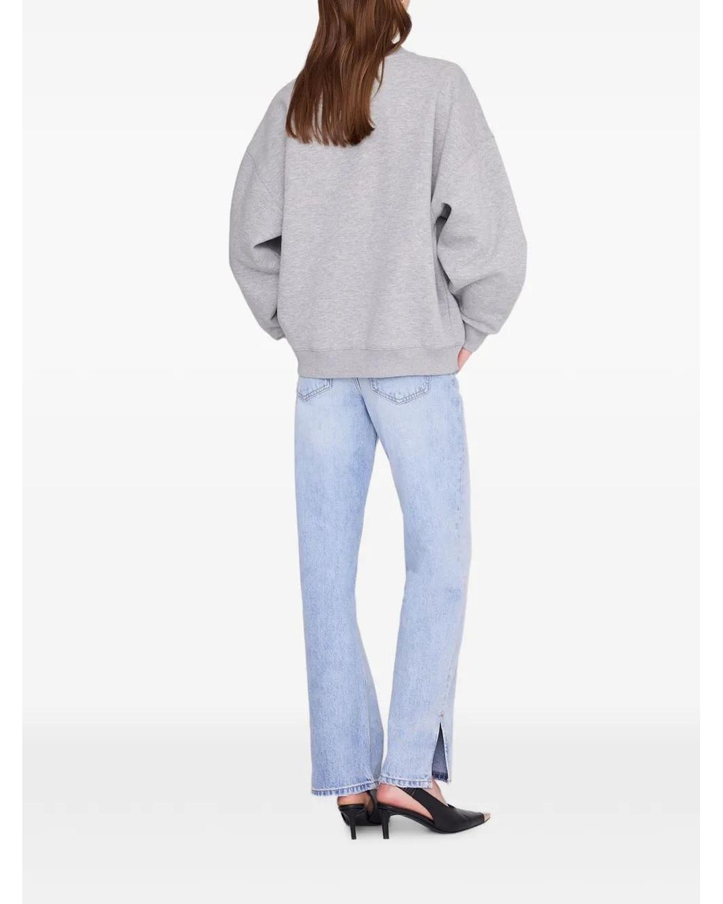 Anine Bing White Miles Sweatshirt Collegiate