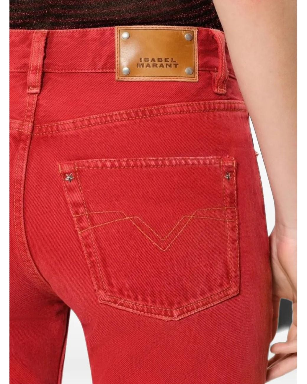 Isabel Marant Red Jeans Daya Regular