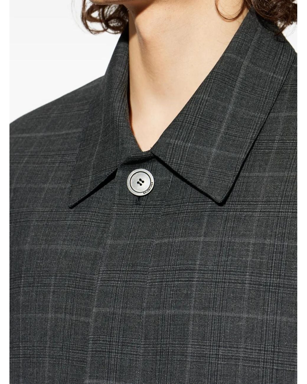Balenciaga Geruit Jacket in het Gray voor heren