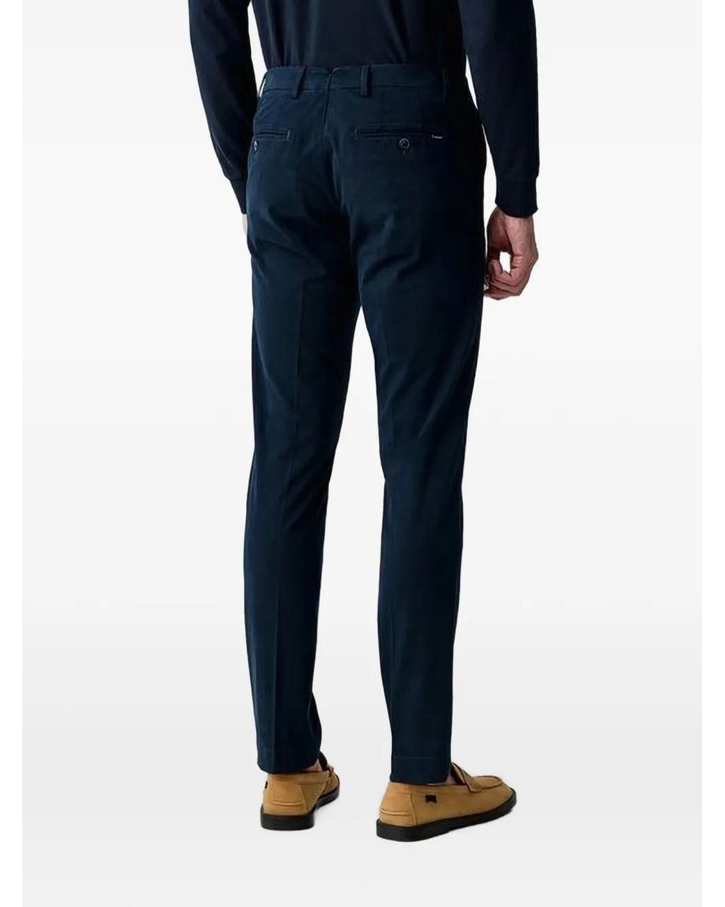 Hackett Blue Kensington Straight-Leg Trousers for men