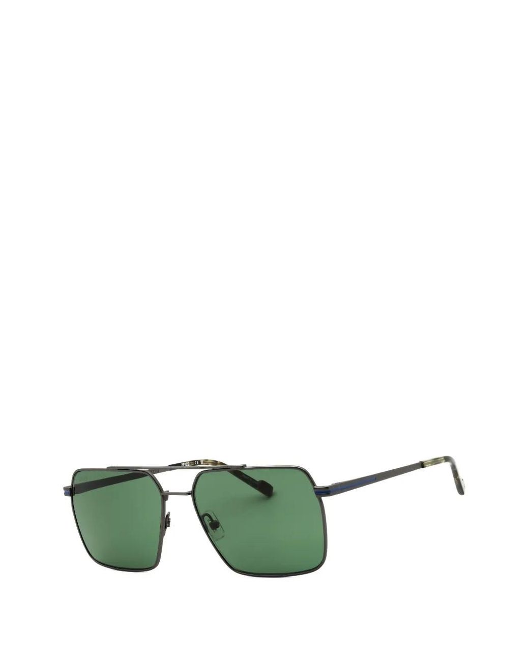 Zeiss Green Rectangle-Frame Sunglasses