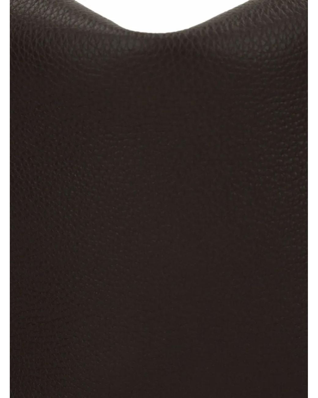Etro Black Sac Porté Épaule En Cuir Grainé À Logo Lettre