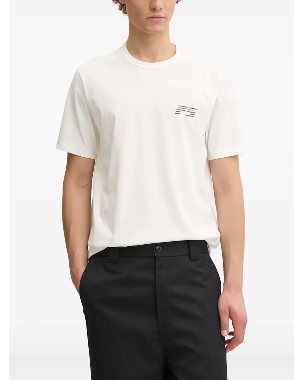 Paul Smith White Crew-Neck T-Shirt for men