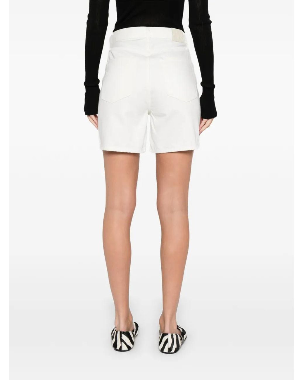 Anine Bing White Denim Shorts