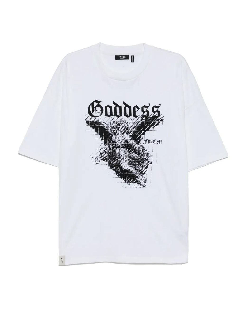 FIVE CM White Graphic-Print T-Shirt for men