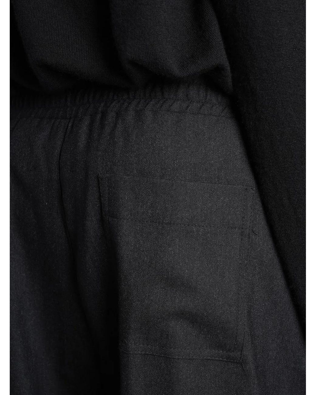 Anips Black Pressed-Crease Trousers for men