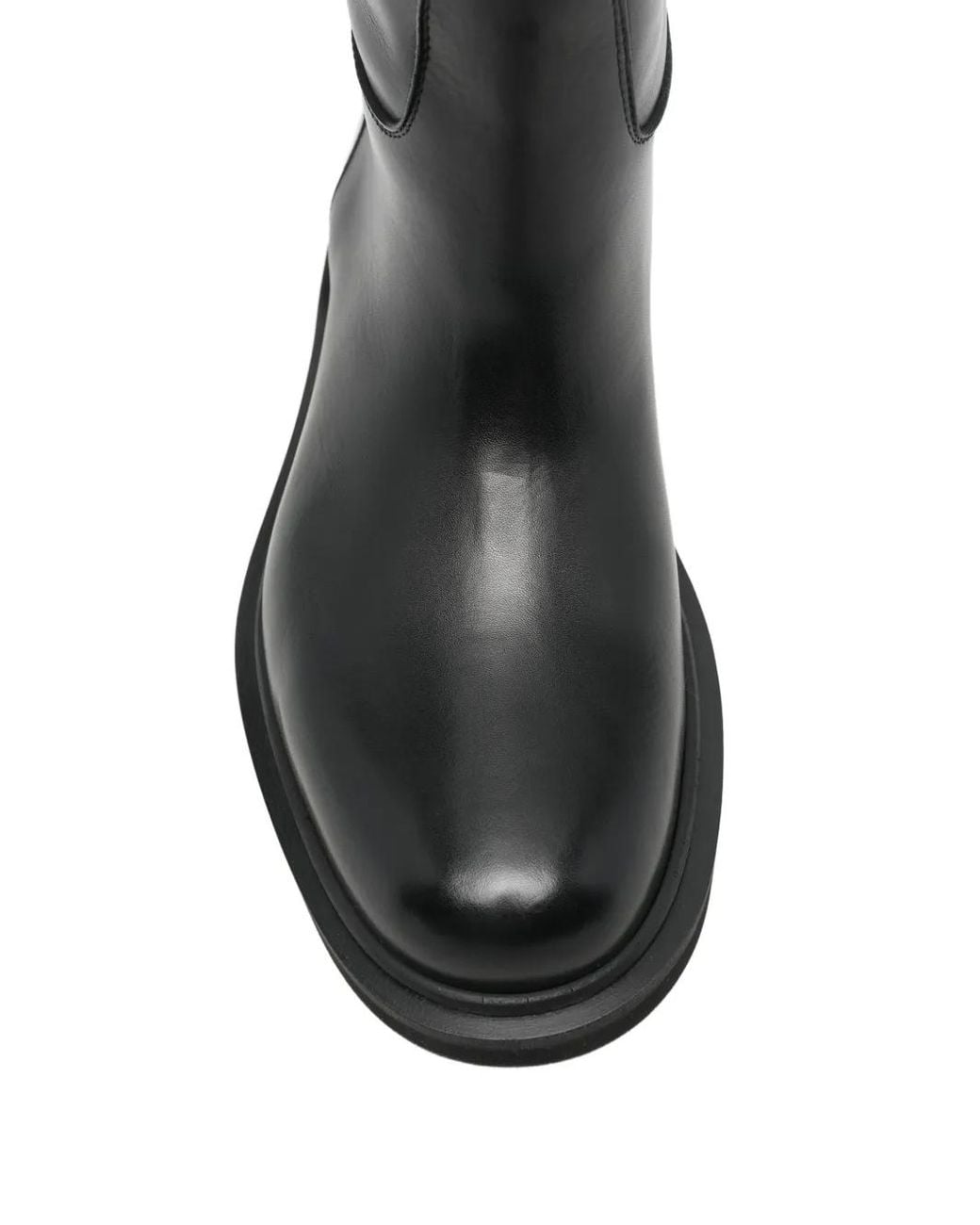 Poeve Black Two-Tone Knee-High Boots