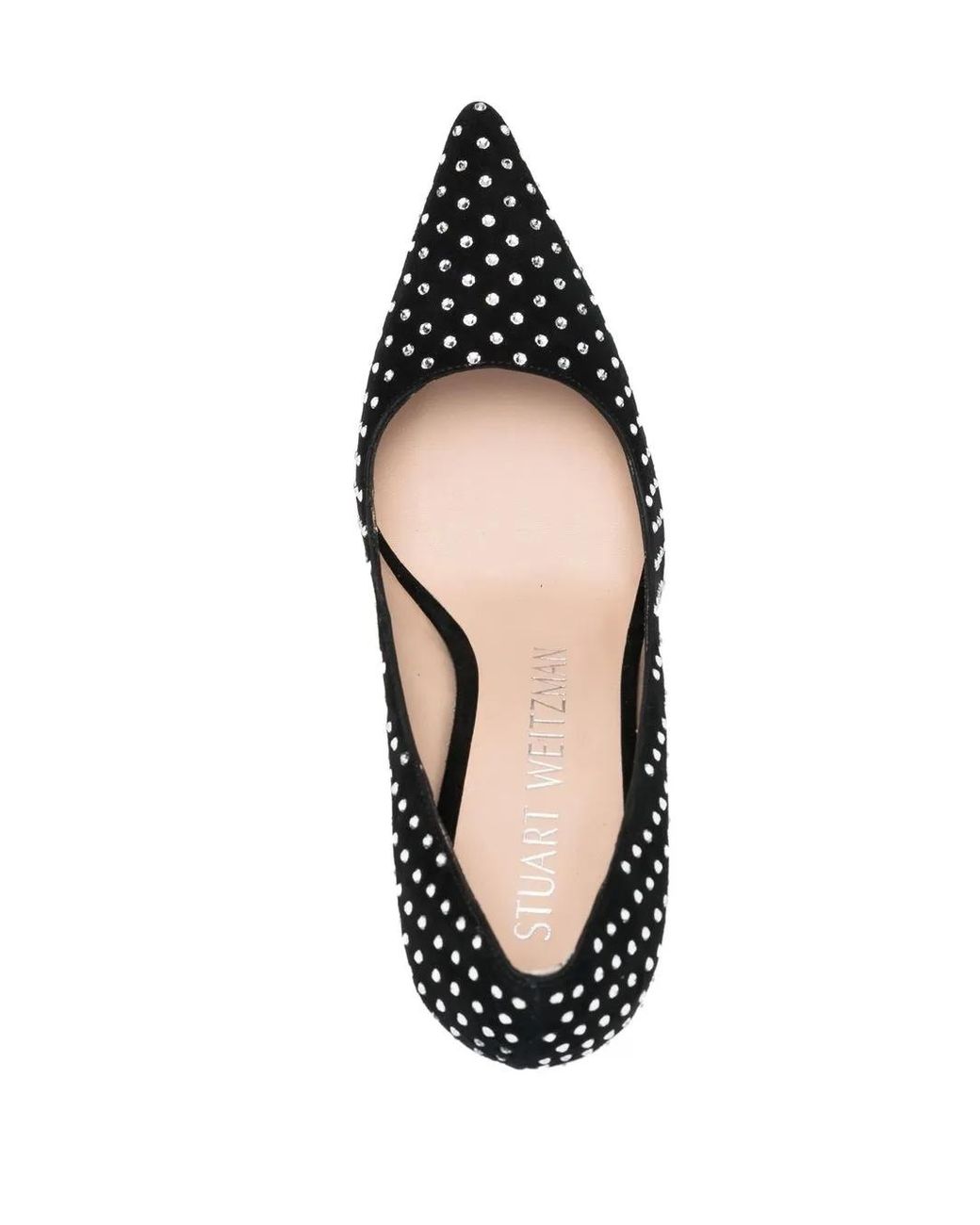 Stuart Weitzman Black Crystal-Embellished 100Mm Pumps