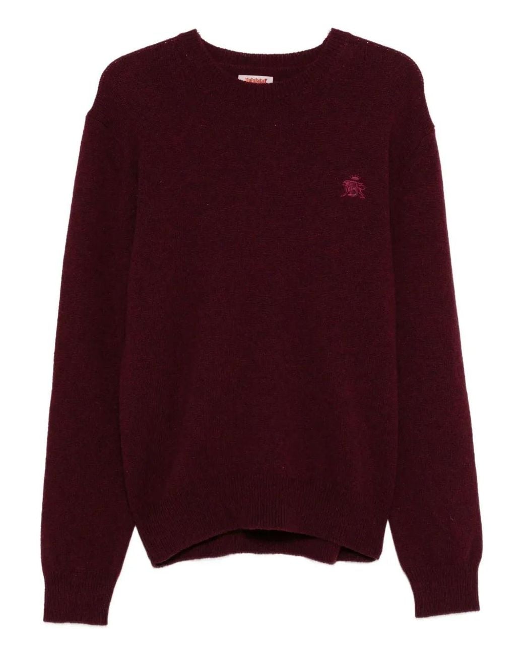 Baracuta Purple Deep Bordeaux Knit Sweater for men