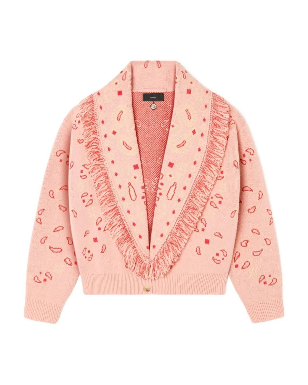 Alanui Pink Cardi-Bomber Jacquard Bandana Clothing