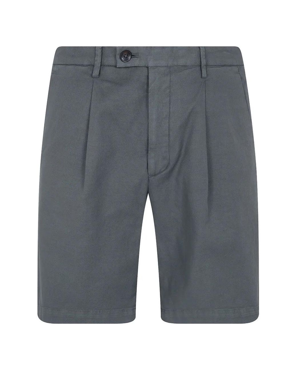Michael Coal Gray Pleated Bermuda Shorts for men