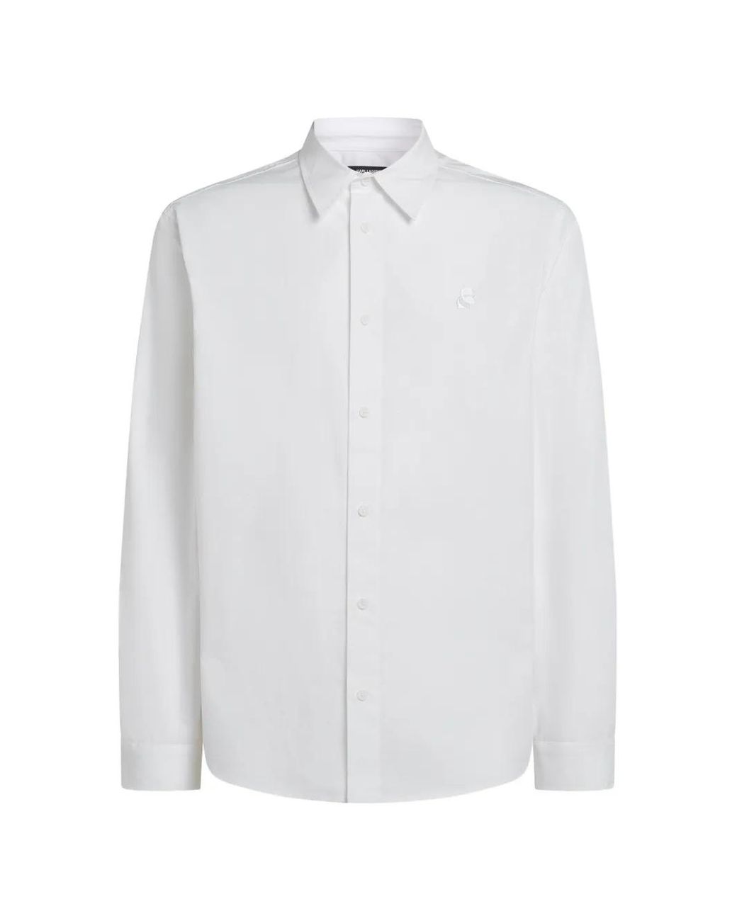 Karl Lagerfeld White Kameo Cotton Shirt for men
