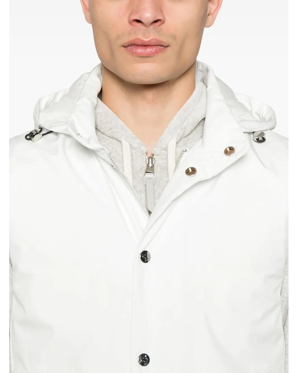 Montecore White Hooded Gilet for men