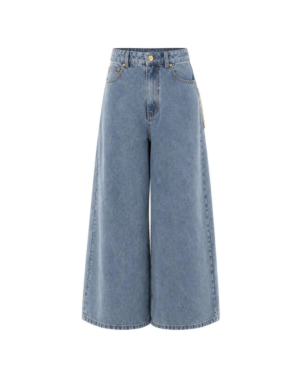 Farm Rio Blue Richelieu Belt-Loop Jeans