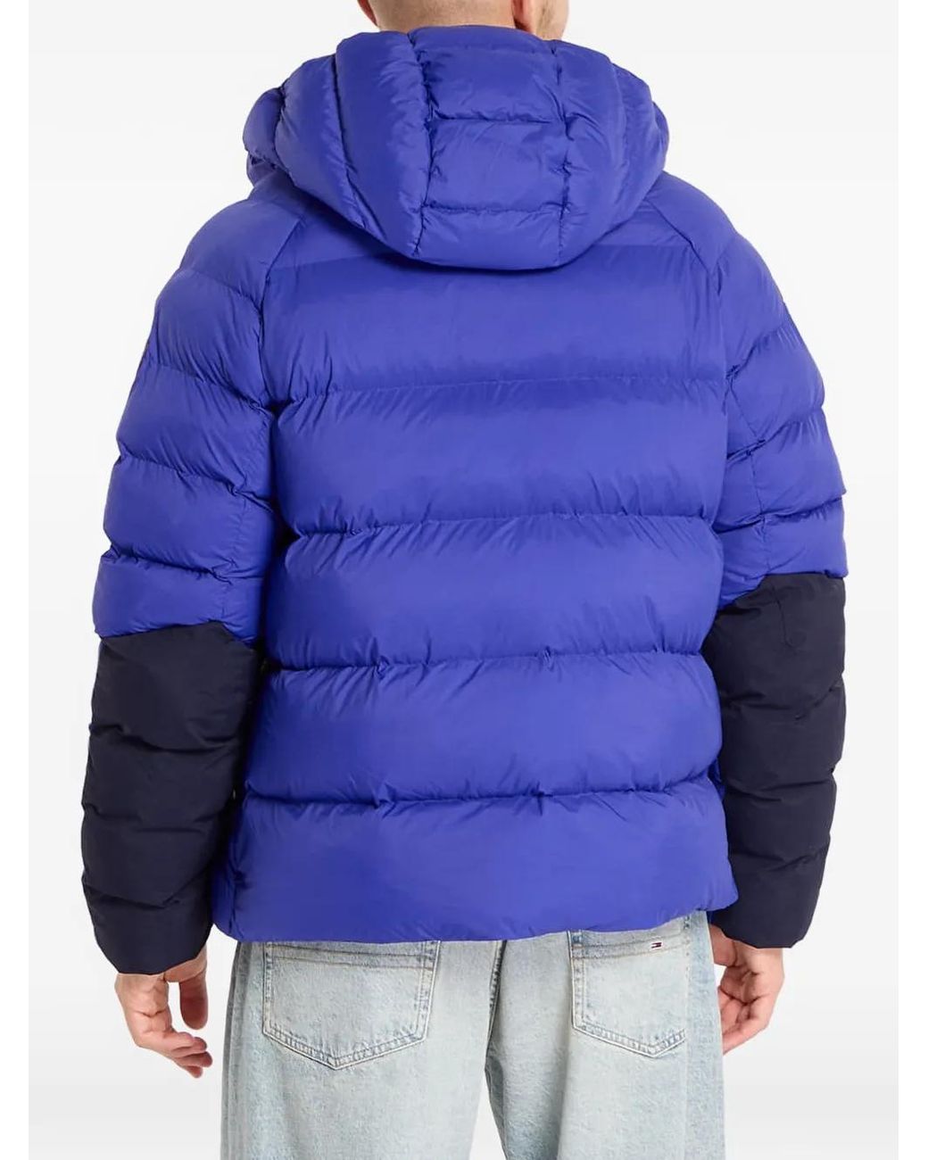 Napapijri Blue Padded Hooded Jacket for men
