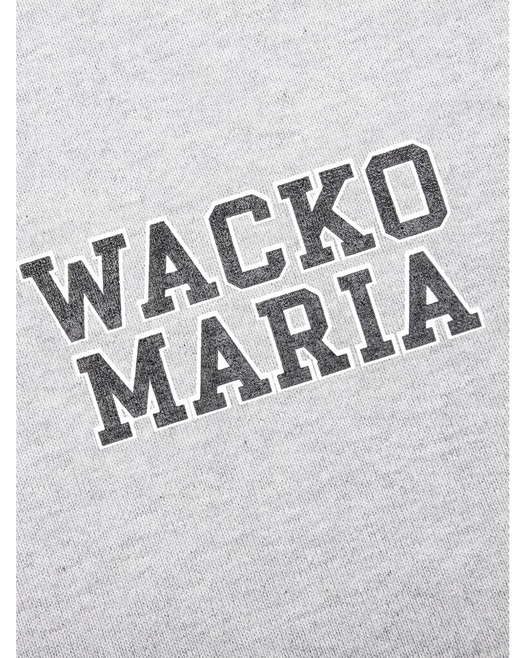 Wacko Maria Gray Logo-Print Pullover Hoodie for men