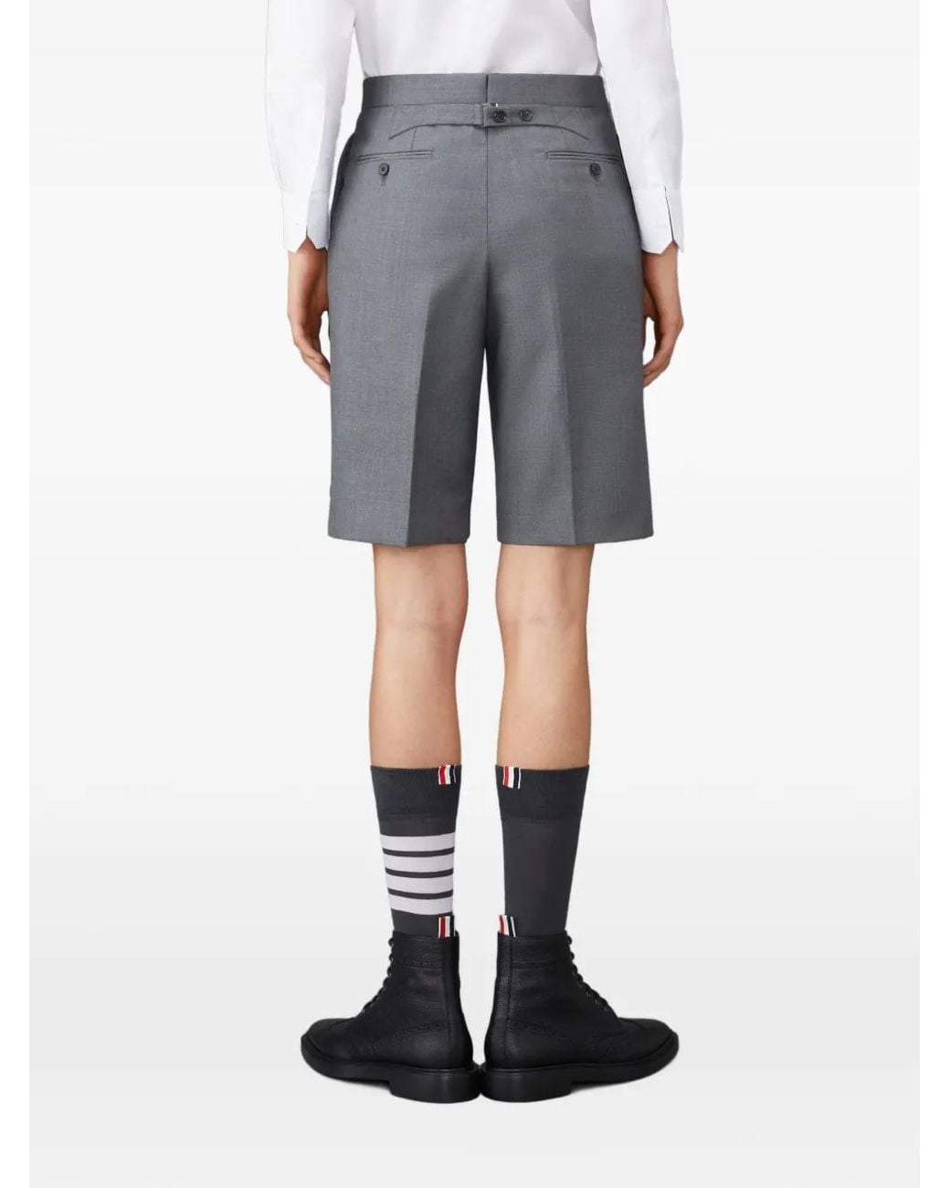 Thom Browne Blue Super 120's Twill Backstrap Bermuda Shorts