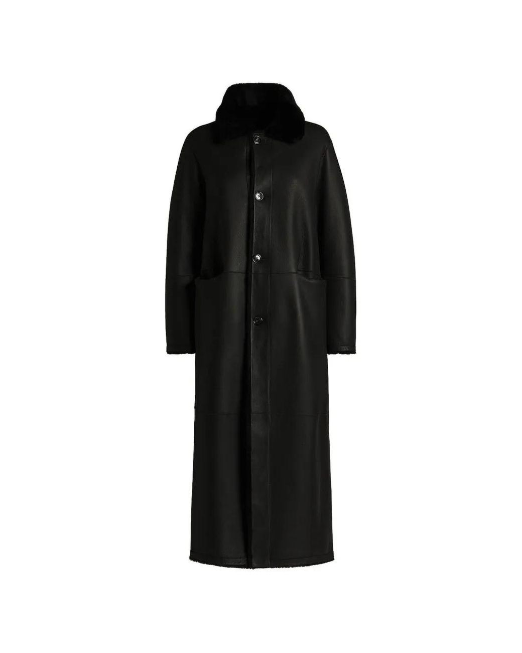 Kiton Lammy Leren Jas in het Black