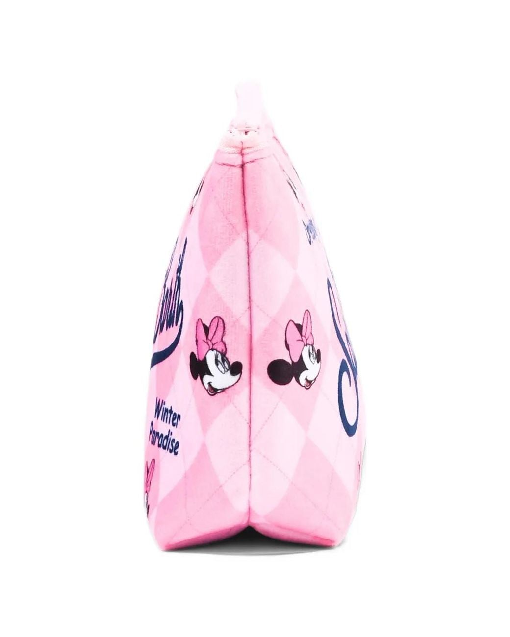 Mc2 Saint Barth Pink X Minnie Mouse Aline Argyle-Check Pouch