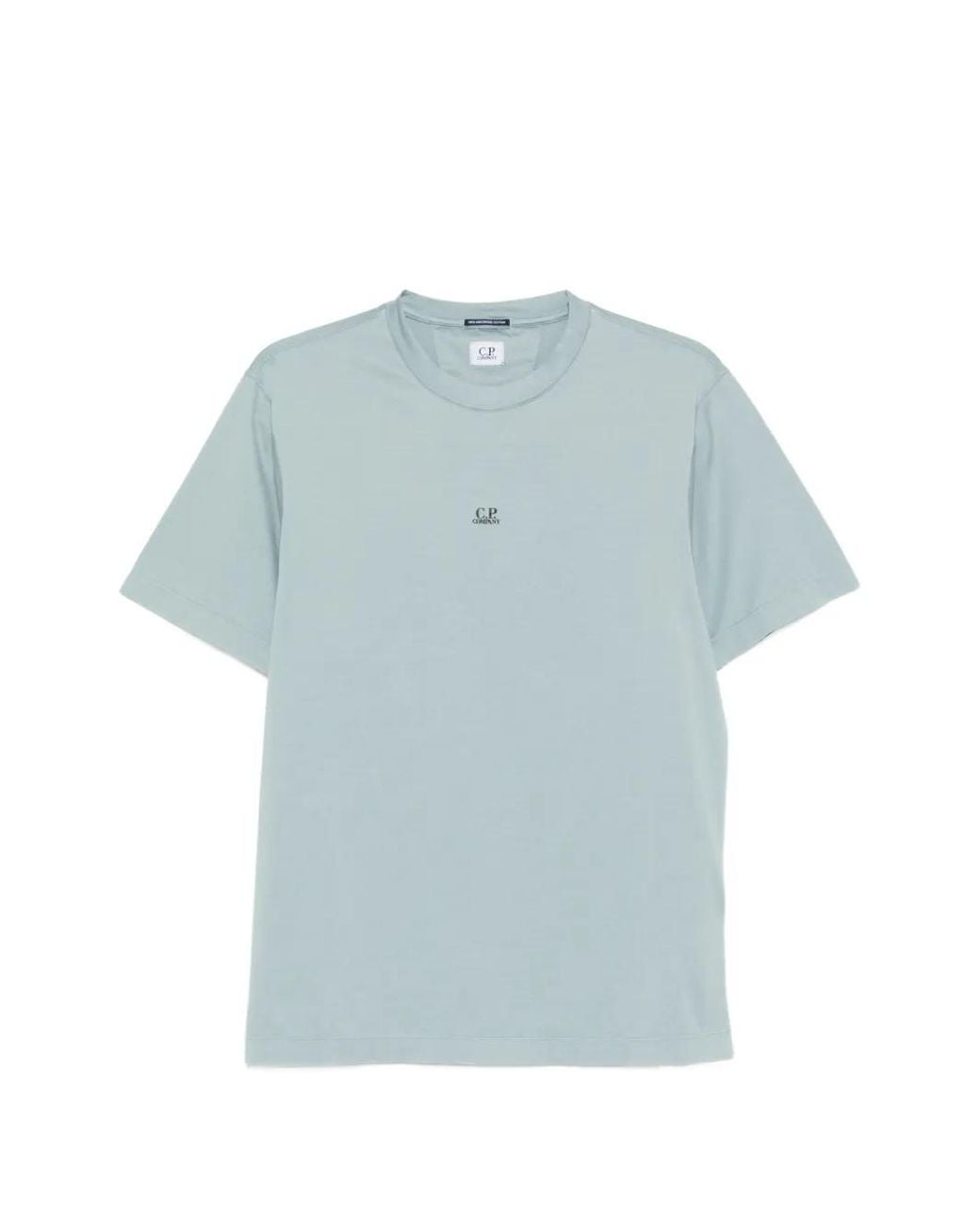 C P Company Blue Mercerized Jersey 70/2 Gasato Short-Sleeve T-Shirt for men