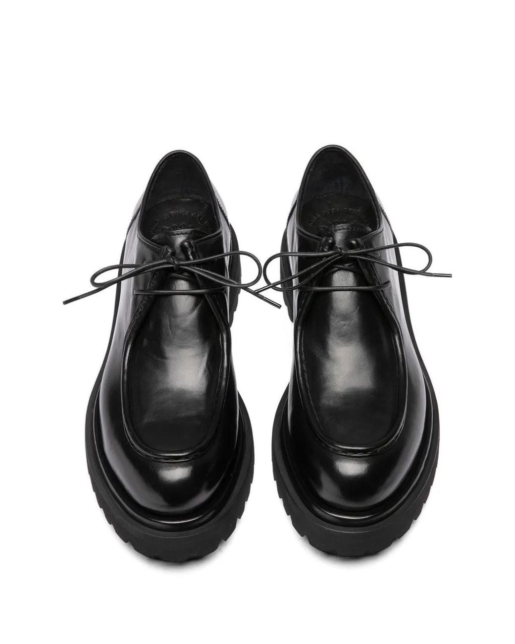 Officine Creative Black Lace-Up Derby Shoes for men