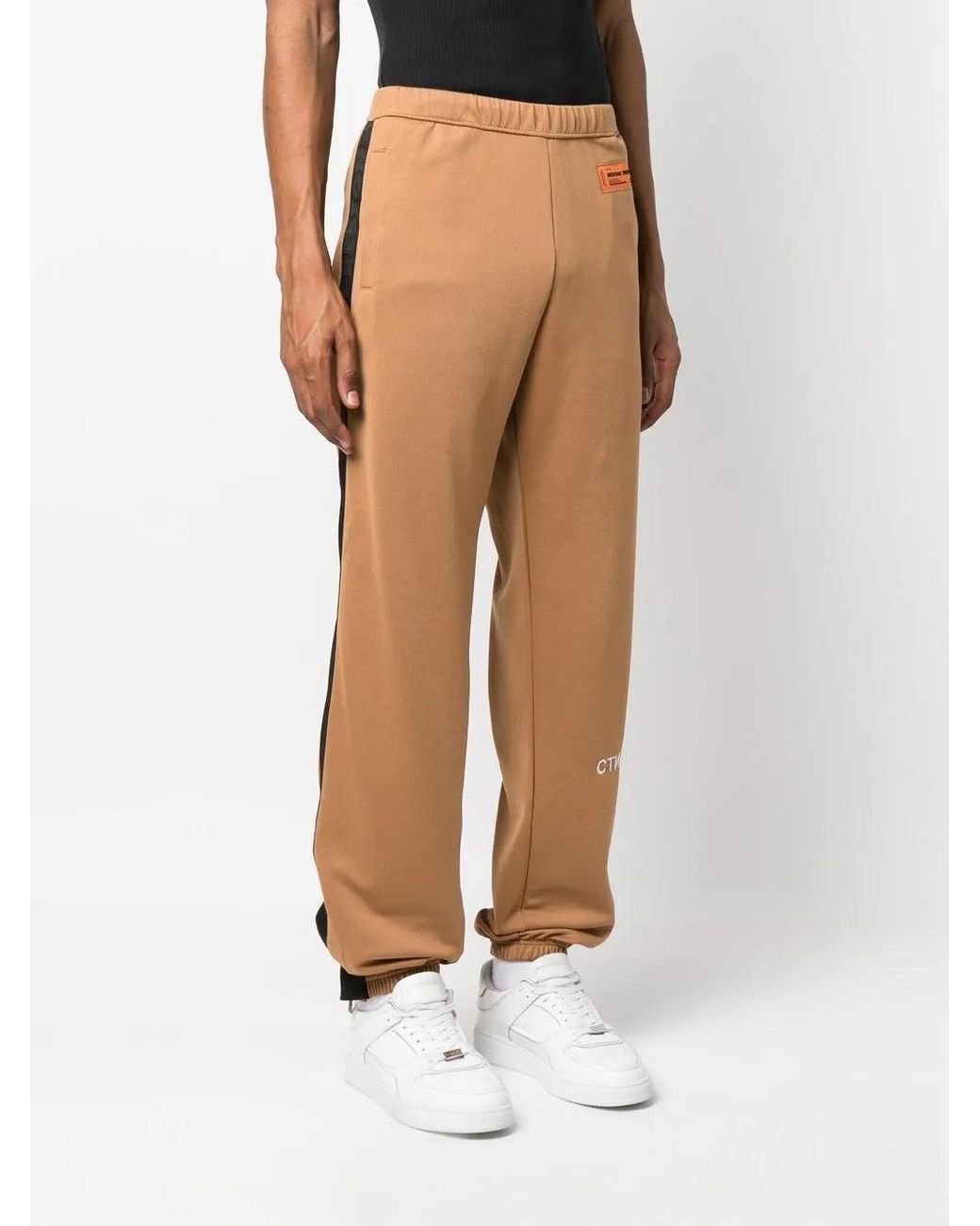 Heron Preston Natural Logo-Patch Track Pants for men