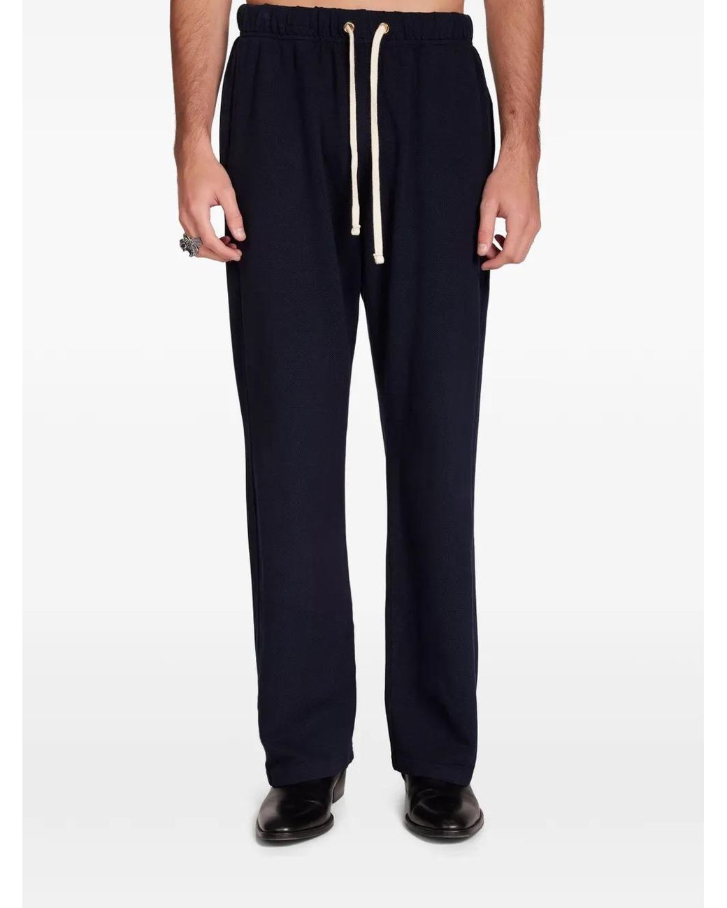 Les Tien Blue Piqué Trousers for men
