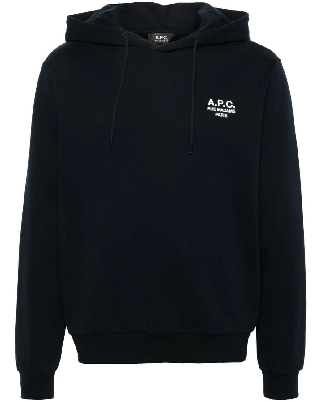 A.P.C. Blue Standard Rue Madame Hoodie for men