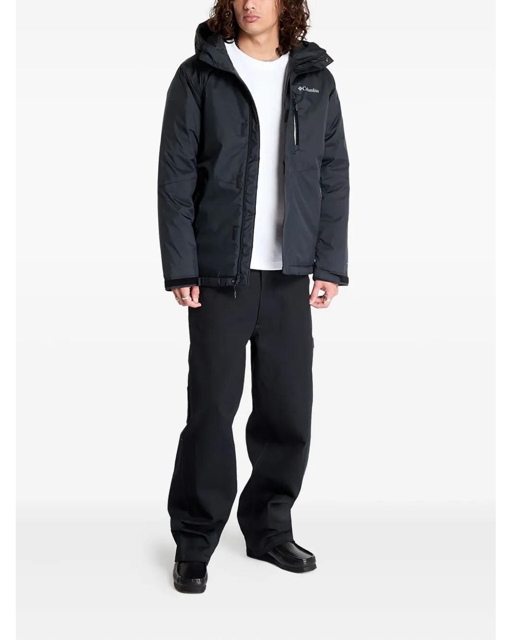 Columbia Black Logo-Print Padded Jacket for men