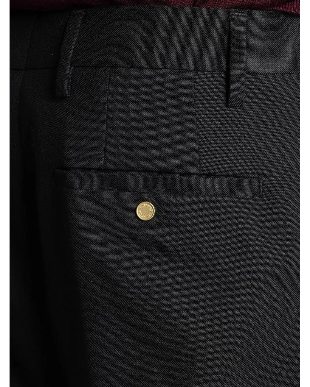 Grayed Black Pleated-Detail Trousers for men