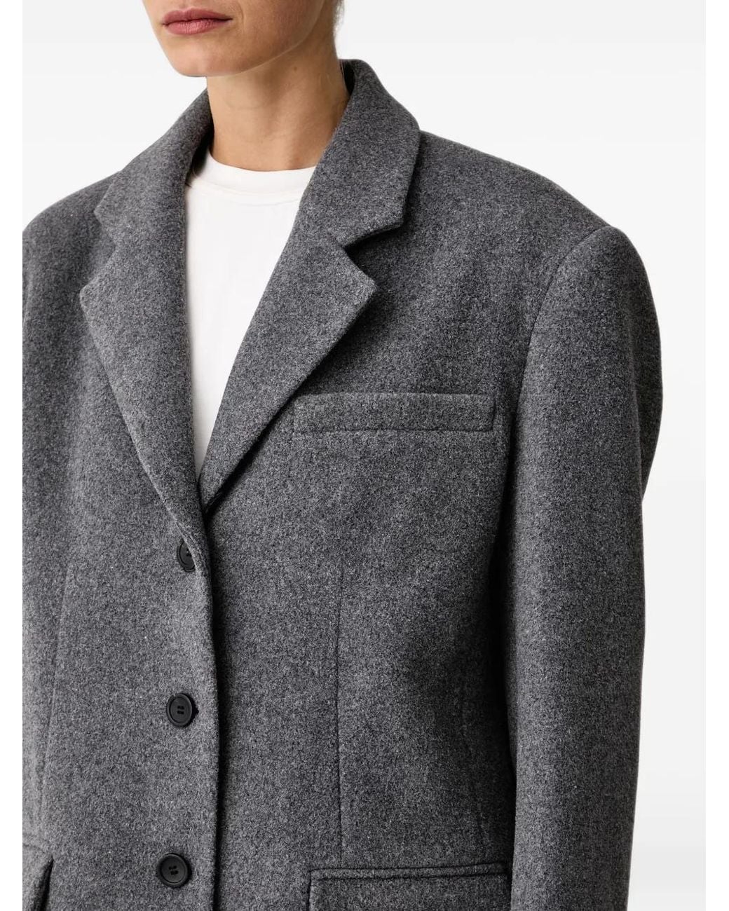ELEH Gray Single-Breasted Blazer