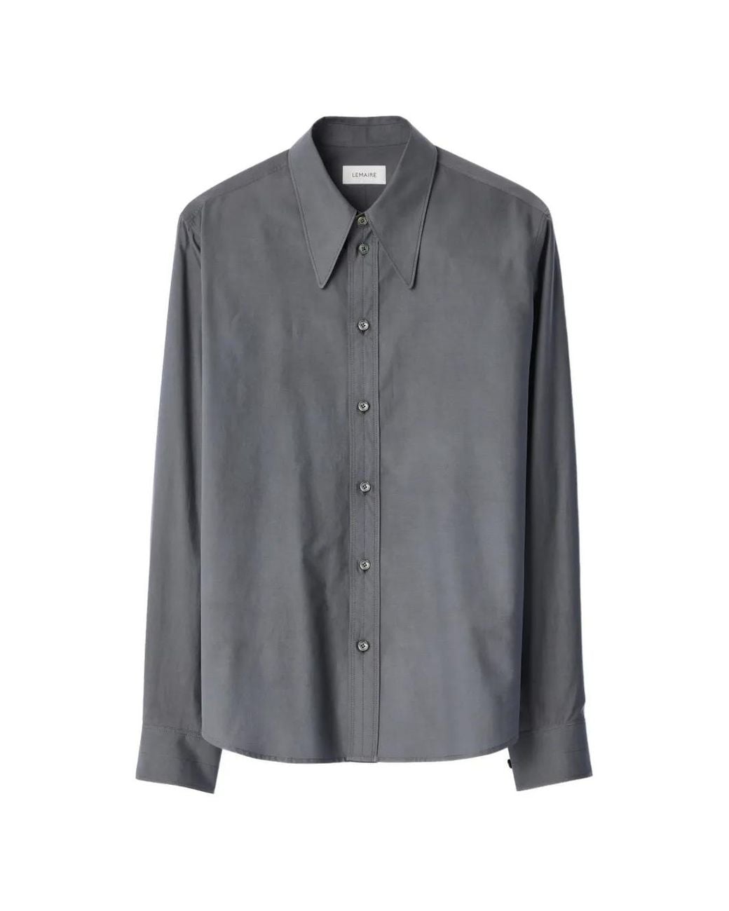 Lemaire Gray Pointed-Collar Shirt