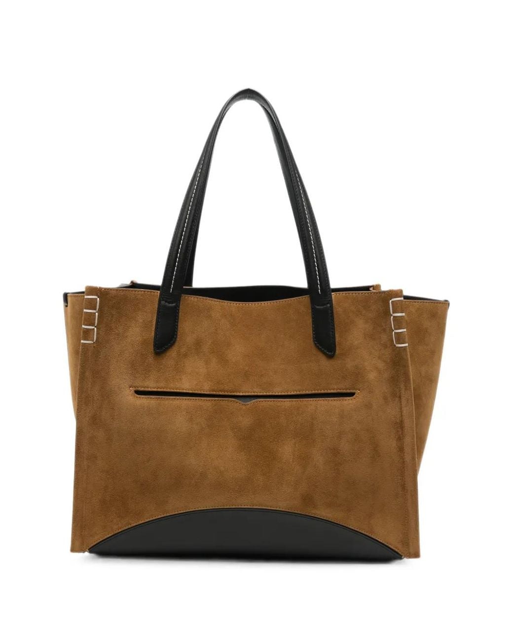 J.W. Anderson Brown Loafer Cabas Contrast-Trim Suede Tote Bag