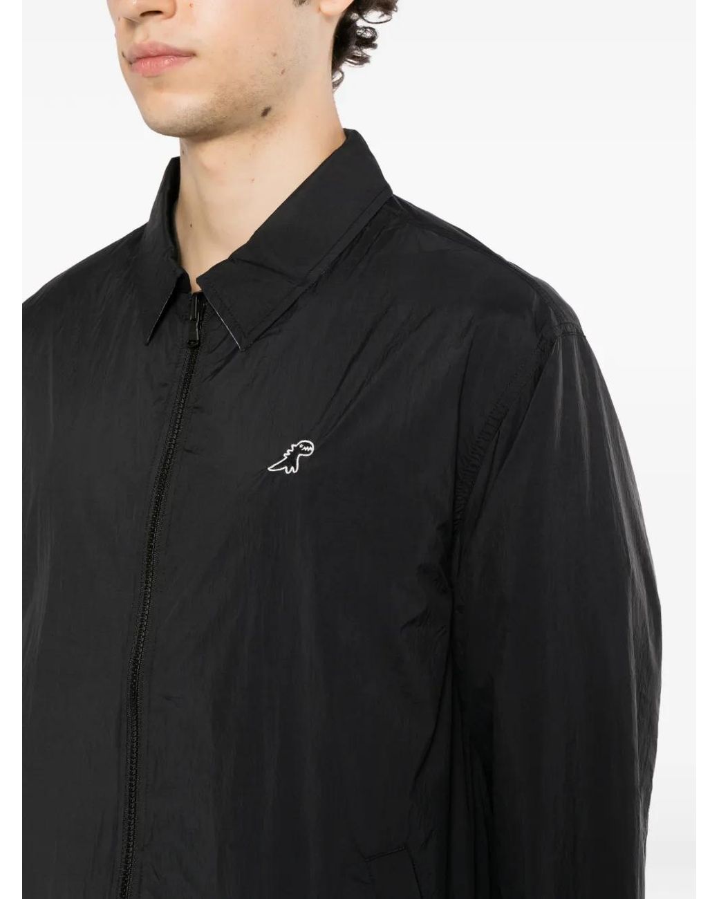 SPORT b. by agnès b. Black Logo-Embroidered Jacket for men
