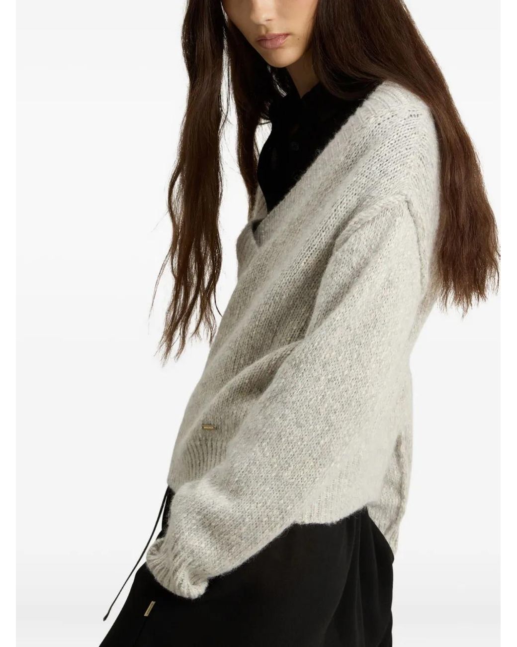 Woolrich White Pullover Mit V-Ausschnitt