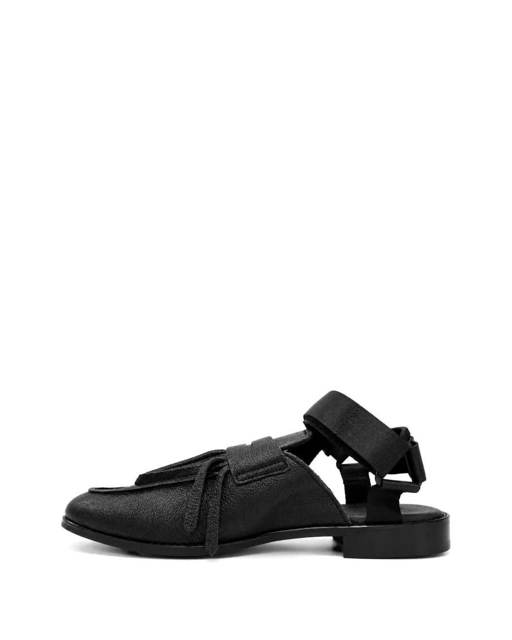 Bed J.w. Ford Black Sandales En Daim À Design De Mocassin for men