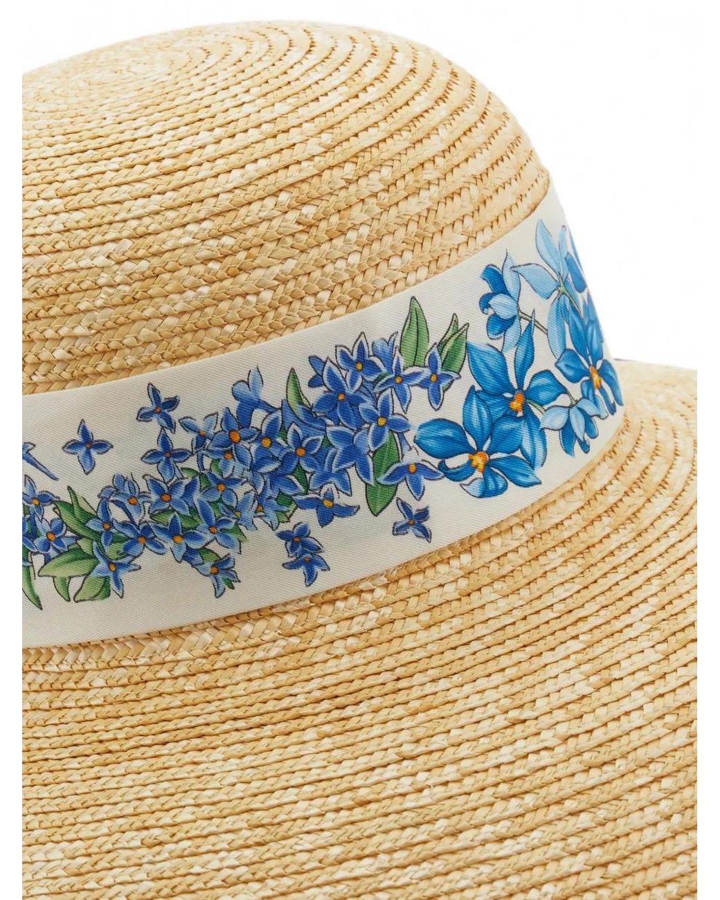 Ferragamo Blue Straw Hat